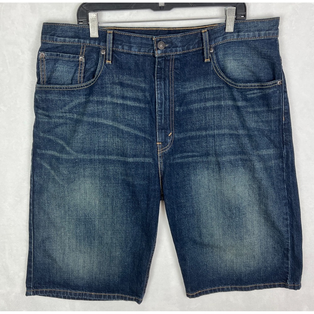 Levis 569 Denim Shorts Mens 38 Jorts Blue Wash Loose‎ Relaxed Baggy Y2K Straight